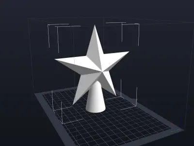 Christmas Tree Top Star Festive DIY Holiday Decor 3D print model