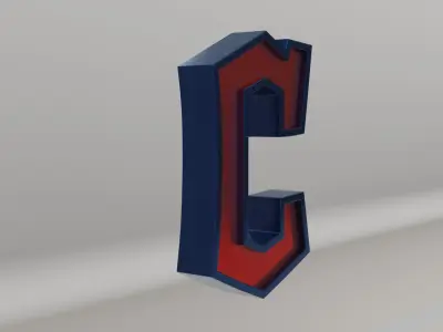 MLB Cleveland Guardians V2 Team Logo 3D model