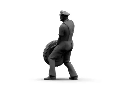 Gas Station Staff 3D print model