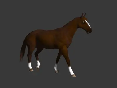 horse walk 3D model