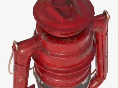 Oil Lantern Low-poly 3D model