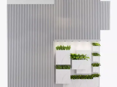 Green Wall - Plants partition -Indoor plant-plant stand wall 3D model