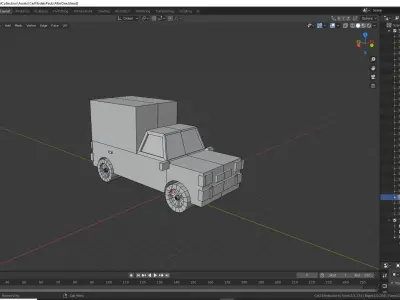 Low poly car pack-32 vehicles Low-poly 3D model