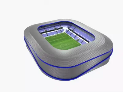 Soccer Stadium Low-poly 3D model 22