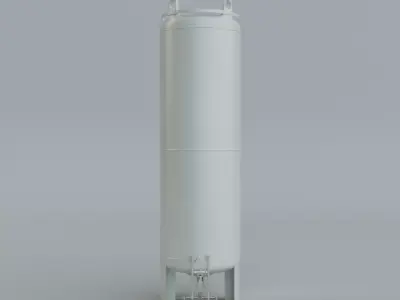 C02 vertical compression tank 3D model