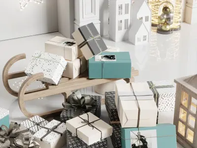 Christmas Tree Decoration 01 Low-poly 3D model