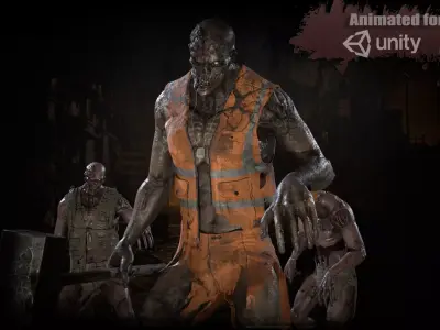 UrbanZombie1 unit1 for pack Low-poly 3D model