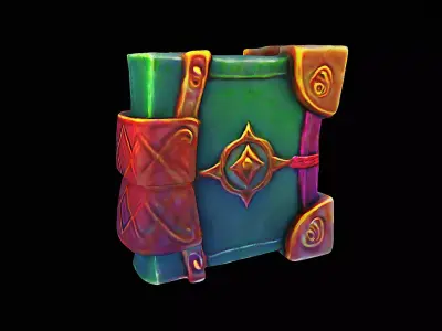 stylized book 3D model