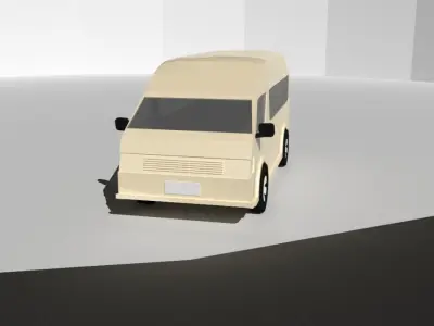 Toyota hiace  Low-poly 3D model