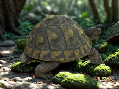 Realistic Tortoise 3D Model Game Ready Low Poly PBR Textured Low-poly 3D model