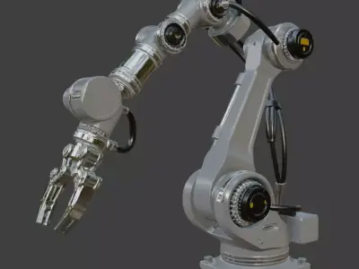 High Detail Mechanical Robot Arm 3D model