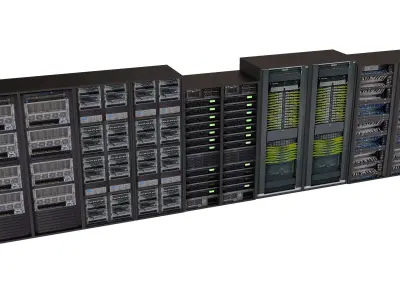 Server Room Low-poly 3D model