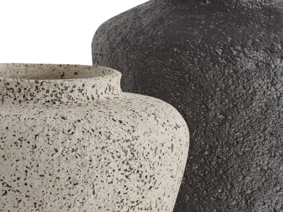 Poe Volcanic Glaze Vases 3D model