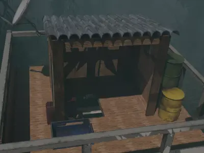 TRUCK HOUSE  MODEL WITH OVER 10 MODELS AND 1 TEXTURE Low-poly 3D model