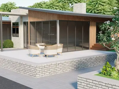 Modern Residential Complex 3D Model 3D model