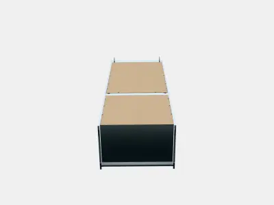 HAUGA High cabinet with 2 doors Low-poly 3D model