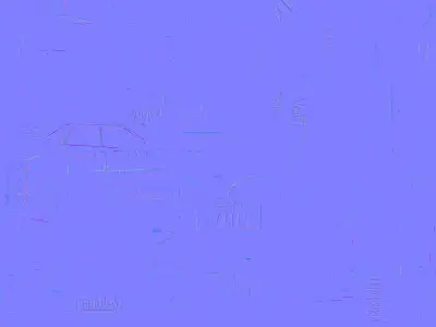 Rusted Police Interceptor 3D Model Total Wreckage Low-poly 3D model