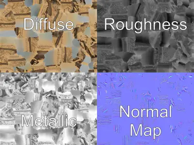 Classic Roman Wreath Band model pack Low-poly 3D model