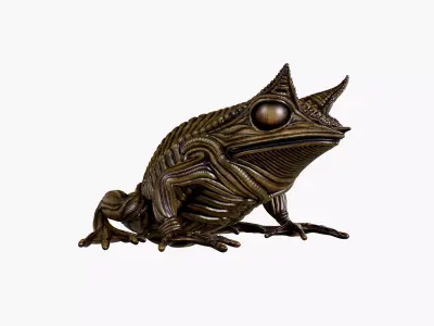 Malayan Xenomorph frog Low-poly 3D model