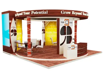 booth Exhibition Stand a596a 3D model