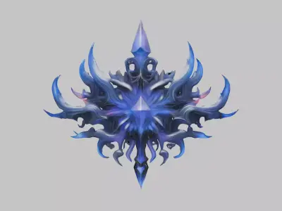 Abstract Crystal Chaos Low-Poly Model Low-poly 3D model