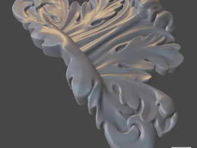 WoodCarving detail - 3d model for CNC - WoodCarvingCFC006 3D print model