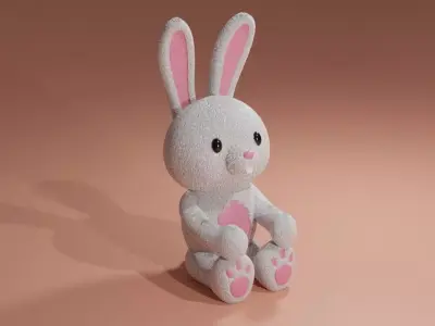 Plush Bunny For Render - Coelhinho de Pelucia 3D model