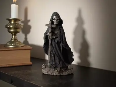 Death sculpture decoration gothic 3D print model