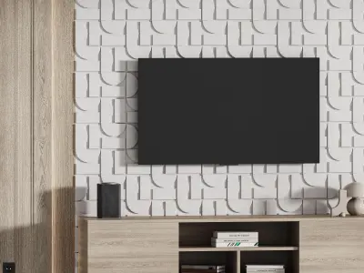 Modern TV Wall 035 3D model