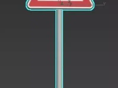 Triangle Road Sing 3D model