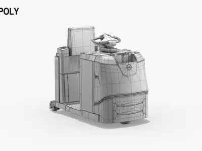 Toyota Tracto Low-poly 3D model