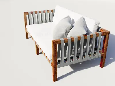 OutdoorRodhilanchairmistralset 3D model