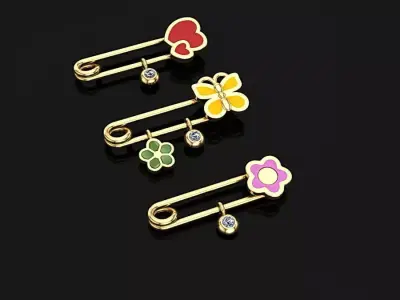 Brooches 01 3D print model