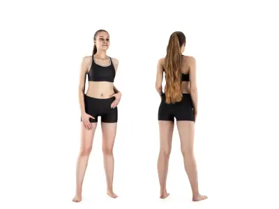 Woman sport 63 Low-poly 3D model
