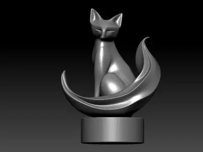 Fox decoration - Display - decor - statue 3D print model