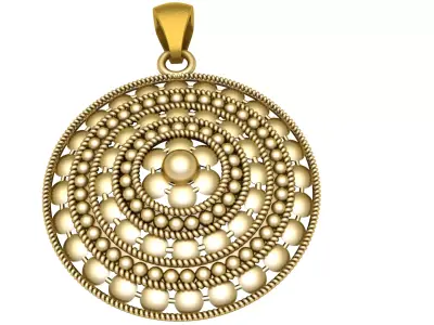 SIMPLE ANTIQUE FASHION PENDANT 3D PRINTABLE MODEL 3D print model