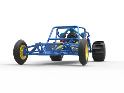 Sand drag Rail buggy Scale 1 to 25 3D print model