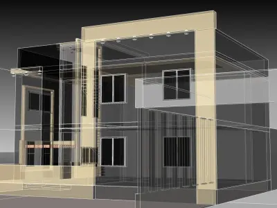 Residential modern house 3D model