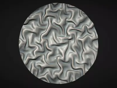 Drapery Sculptures Circle Wall Art Panel for CNC or 3D Print STL 3D print model