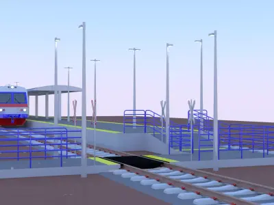 Local railway station 3D model