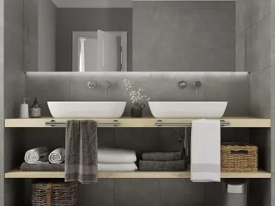 Furniture and decor for bathrooms 9 3D model