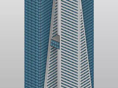 50 Floor Skyscraper 3D model