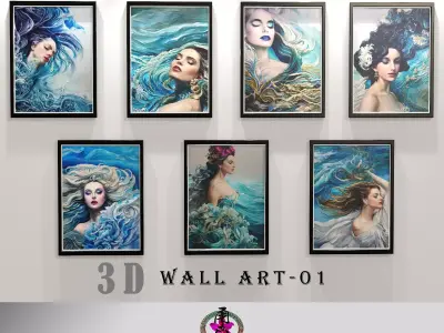 3D Gaming Decoration - Wall Art-01 Low-poly 3D model