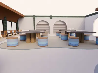 Food Court 5 3D model