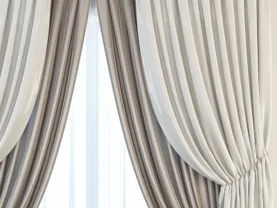 Set 13 Curtains 3D model
