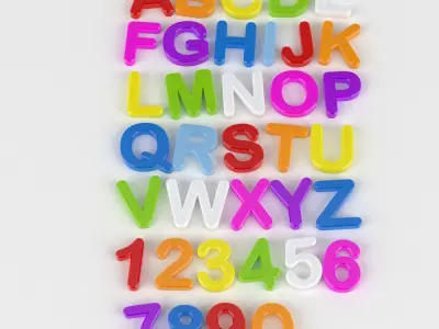 Letter Fridge Magnets 3D model