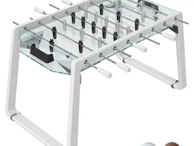 Derby canvas glass foosball table 3D model