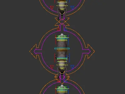 Papai Noel Treno e Renas  3D model