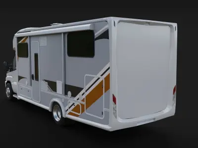 Iveco daily RV Motorhome Low-poly 3D model
