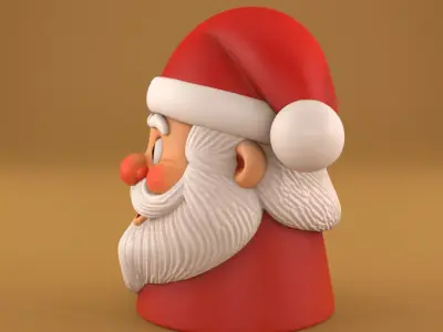 Cute Santa Claus 3D Model for Christmas Decor 3D print model